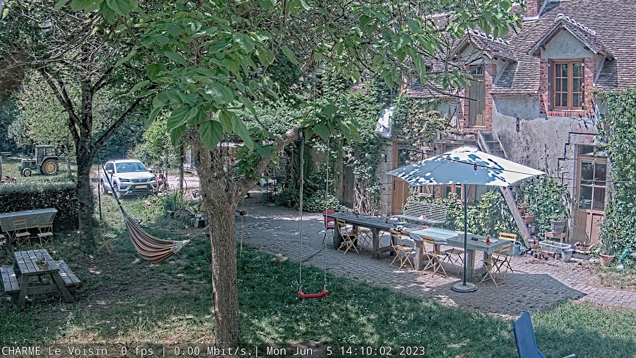 Live webcam view of Jardín del Dominio Charme en Le Voisin