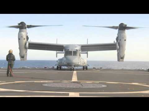 Osprey landing on HNLMS Johan de Witt