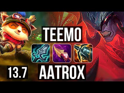 TEEMO vs AATROX (TOP) | 3.7M mastery, 9/3/13, 500+ games | KR Diamond | 13.7
