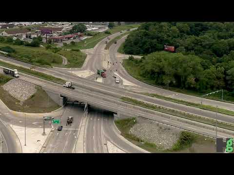 カンザスシティの州間高速道路 29 号線とミズーリ川橋