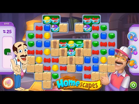 Homescapes - Level 848 Hard Level No Boosters Gameplay Walkthrough - New Update