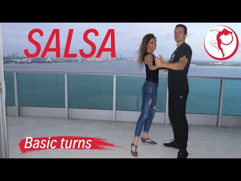 StepFlix 🔴 LIVE Salsa class 1 | Basic turns | Lili & Mat