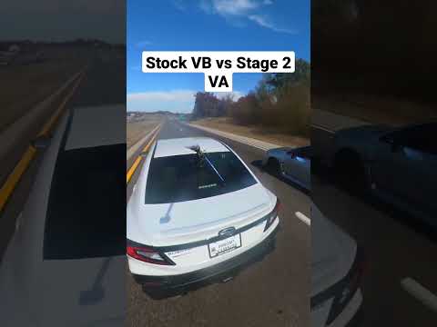 2022 WRX vs Stage 2 VA WRX (intake + turboback) Roll 1