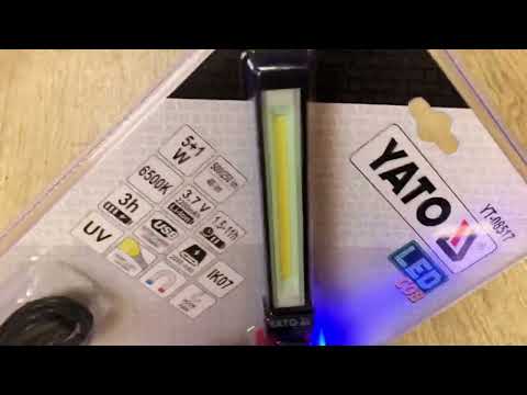 Лампа светодиодная аккумуляторная YATO 3.7 В 2.2 Ач 500/250+40 лм (YT-08517)