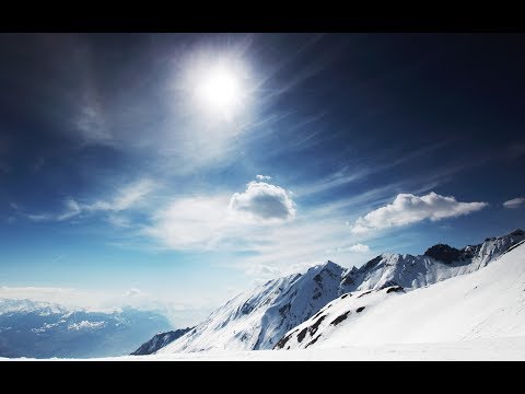 Peaceful Mountain Snow Ambient   Film 1HR 4K UHD with Real Sounds