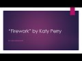 Katy Perry Firework Lyrics