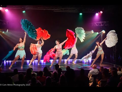 Feather Fan Dance students perform Eusexua - The Bombshell Burlesque Academy