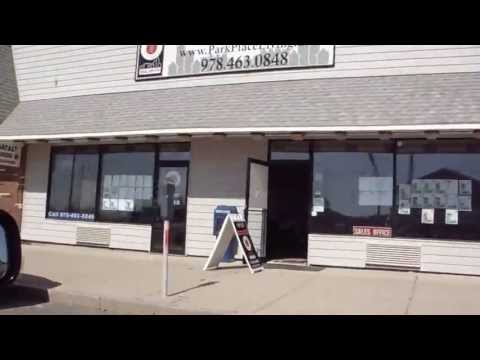 Mostly empty spaces at center of Salisbury beach Massachusetts in September 2009