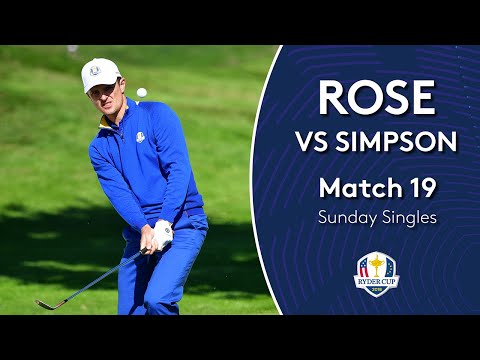 Rose vs Simpson | Sunday Singles | 2018 Ryder Cup