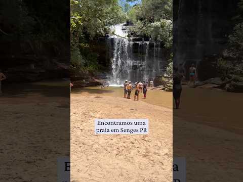 Cachoeira com praia escondida e perfeita em Senges 😍
