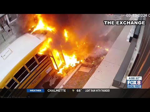 School bus driver saves students from bus fire