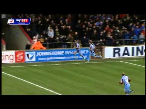 Paddy Madden's goal for Scunthorpe against Portsmouth - February 2014