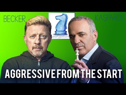 Aggressive From The Start | Boris Becker vs Garry Kasparov Chess Game CNN 2000