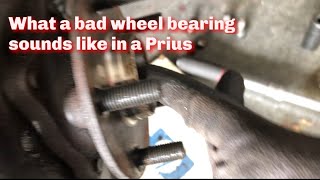 What a bad wheel bearing on a Prius sound like. Grinding, vibration and howling noises when driving.
