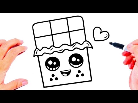 Dessin facile | comment dessiner une tablette de chocolat | Dessin kawaii | Dessins facile a faire