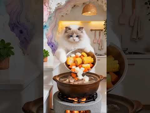 Sick baby cat 🤒AI cats 