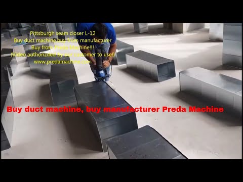 Pittsburgh seam closer at customer place for duct making