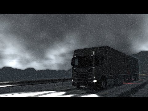 ETS2 1.36 - Brand New Scania R540 in a Blizzard - Northern Scandinavia Timelapse