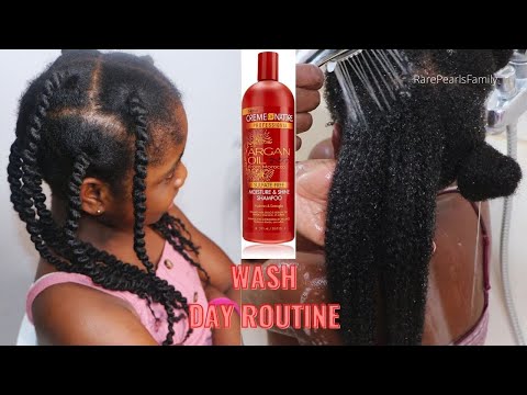 Natural Hair Wash Day Routine Using Creme Of Nature Argan Oil Sulphate Free Shampoo | The CUT