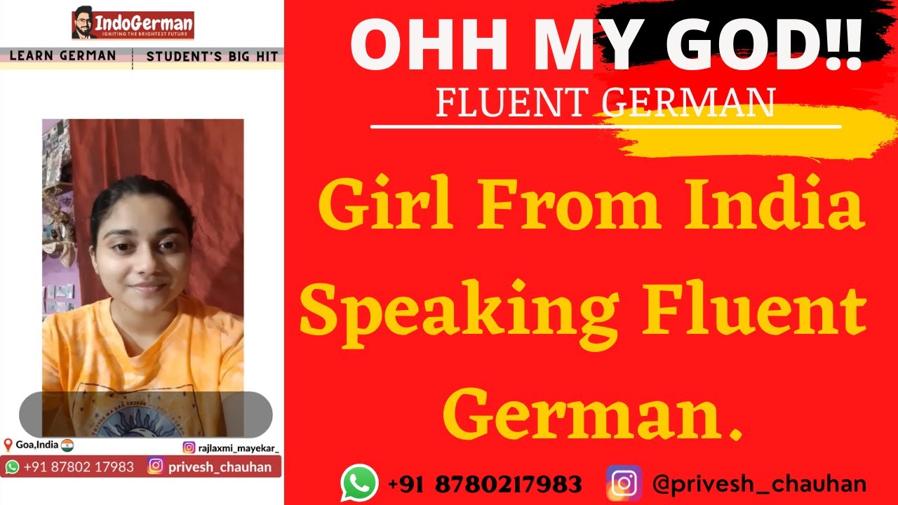 Girl From India Speaking German| Privesh A. Chauhan