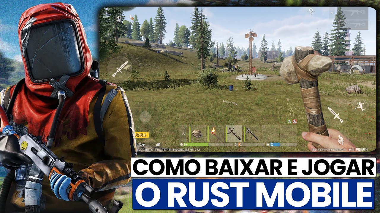 ATUALIZADO! COMO BAIXAR e JOGAR o RUST MOBILE no Android, TESTE do OVERWATCH Mobile e mais