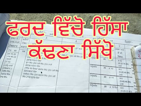 Learn to take a share from the fard, fard vicho hissa kadhna sikho