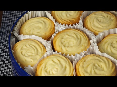 4-Ingredient Danish Butter Cookies - So EASY and TASTY! Delicious winter Christmas dessert!