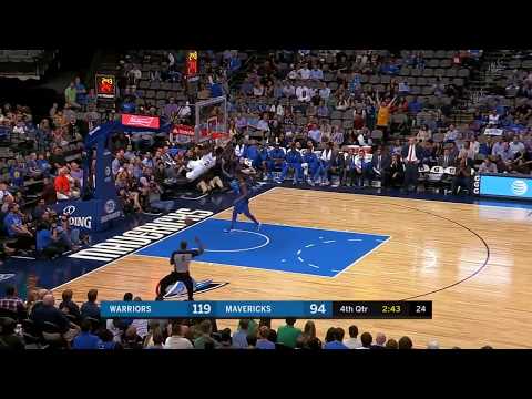 Warriors Rookie Jordan Bell throws an alley-oop to himself off of the backboard!!
