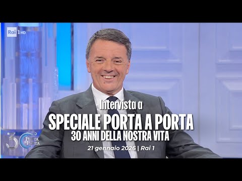 Matteo Renzi a Porta a porta - Speciale 30 anni con Bruno Vespa ed Enrico Mentana | 21/01/2026