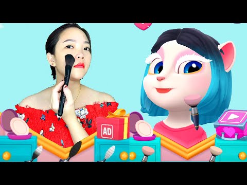 Cute Girl Imitating Angela Makeup - Who Will Be More Beautiful? Imitate Angela To Play The Piano