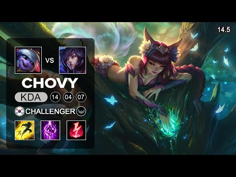 Chovy Ahri vs Tristana Mid - KR Challenger - Patch 14.5 Season 14