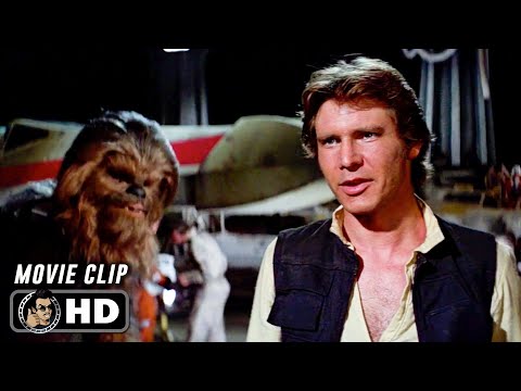 Han Solo tells Luke, "May The Force Be With You" STAR WARS: A NEW HOPE Scene (1977)
