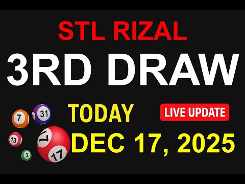 STL RIZAL 3RD DRAW - DEC 17, 2025 Results (LIVE UPDATE)