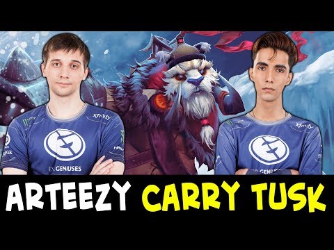 New EG offlane vs Arteezy CARRY Tusk — laning vs SumaiL