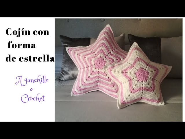 Vídeo relacionado con Cojín con forma de estrella, cojín decorativo para sofá y habitación (blanco, 30 cm)