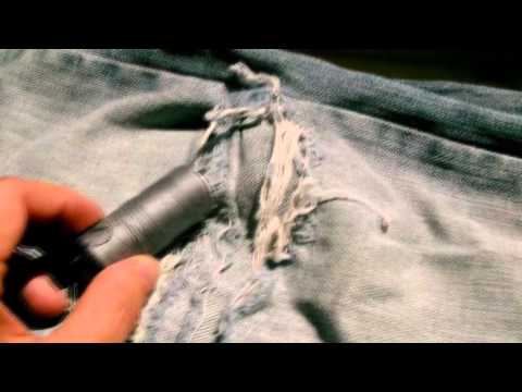 comment reparer jean troué genou