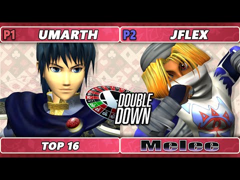 Double Down 2022 Top 16 - Umarth (Marth) Vs. Jflex (Sheik) Smash Melee - SSBM