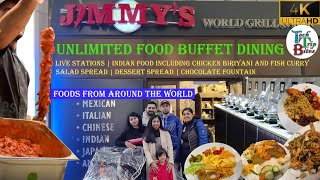 Buffet  Lunch at Jimmy's with food from around the world😋😋  | Jimmy’s World Grill & Bar | O2