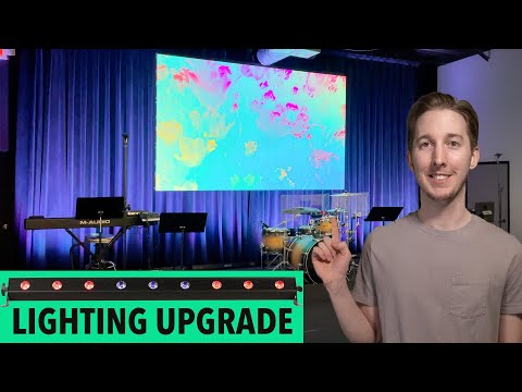 Adding LED Bars to the stage back wall | Church Lighting