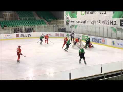 U-18 DP 6.2.2017 HK Olimpija - SKHL Crvena zvezda 2:4, Zadetek Jure Rus (podaja Jurij Jovan)