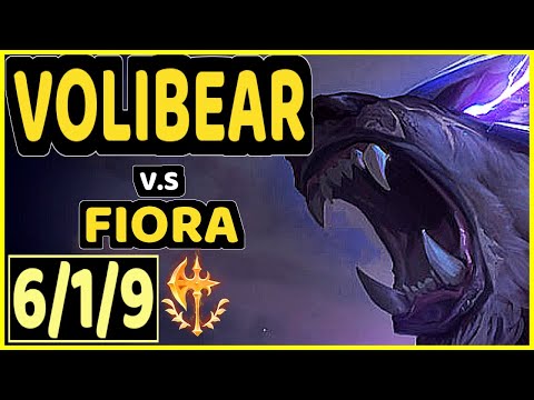 BEANSU (VOLIBEAR) vs FIORA - 6/1/9 KDA TOP GAMEPLAY - EUW Ranked MASTER