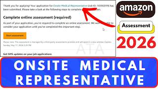 Amazon Onsite Medical Representative Online Assessment 2026 | Amazon Latest Hiring For WHS Team