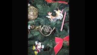 Disney themed Christmas Tree with Lionel Polar Express train and winter scenery