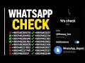 How To Check WhatsApp Numbers With Telegram Bot WhatsApp Account Verifier 2025