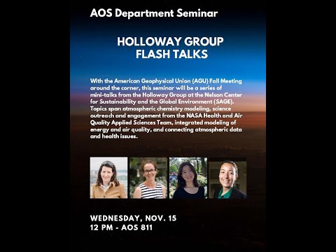 UW-AOS Department Seminar - November 15, 2023 - Holloway Group