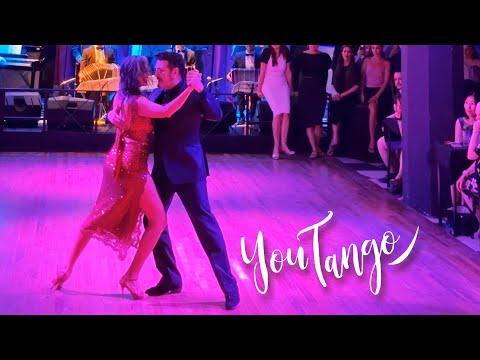  Carlos Rivarola  and  Natacha Poberaj  are  dancing  to  the  tango  "  Chique  "  by  Orquesta Tipica Sans Souci  in  2024