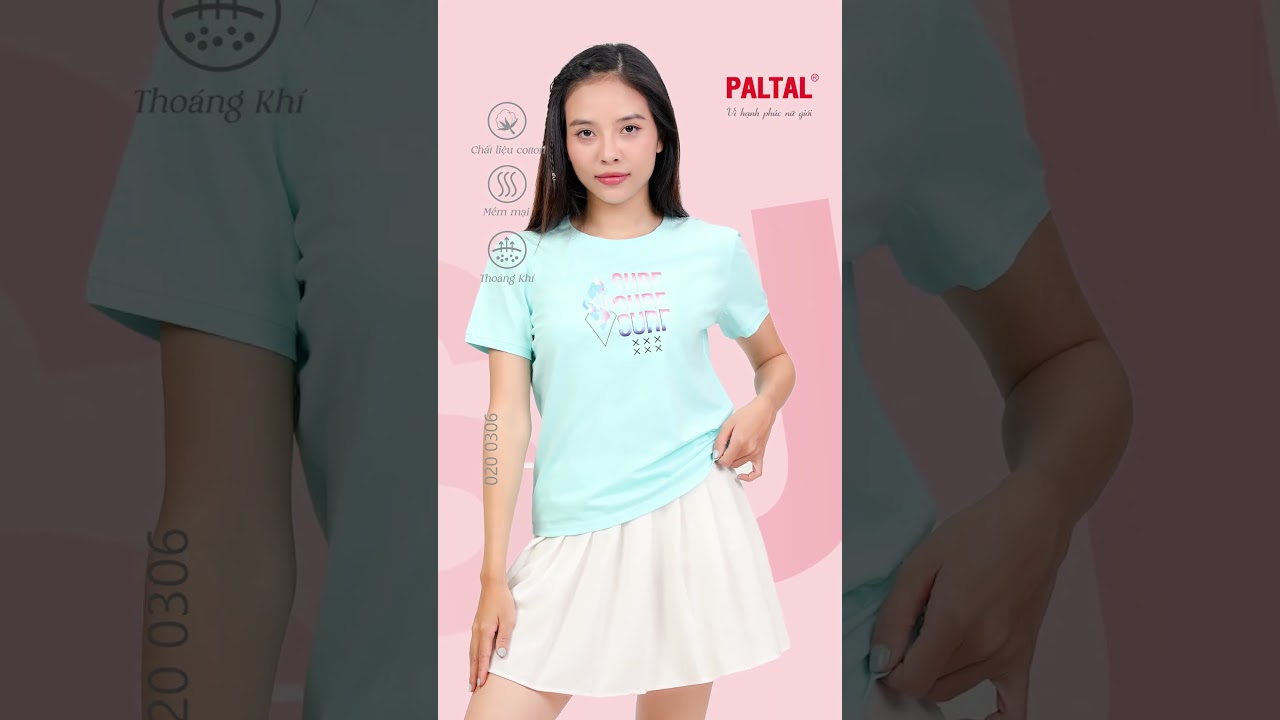 Áo thun nữ tay ngắn form cơ bản chất cotton siêu mát 020p 0306