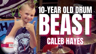 Caleb Hayes: 10-Year Old Drum Prodigy Talks The UK Drum Show + Full Kit Tour