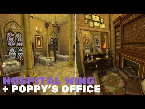 Building Hogwarts Part 5: The Hospital Wing + Poppy's Office (NO CC)- Sims 4 Harry Potter Save