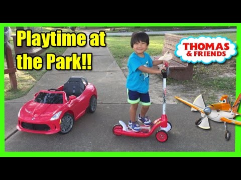 Ryan Playtime at the Park with Thomas and Friends and Disney Cars Video